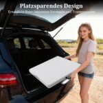 Sulankstomas lauko stalas su HDPE plokšte ir rankena (Balta) – Paveikslėlis 4