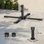 Sulankstomas saulės skėčio stovas, tinkantis 38 ir 48 mm skersmens kotams – Paveikslėlis 3