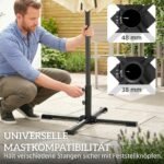 Sulankstomas saulės skėčio stovas, tinkantis 38 ir 48 mm skersmens kotams – Paveikslėlis 5