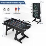 Sulankstomas stalo futbolo stalas su 22 figūrėlėmis (Juoda)