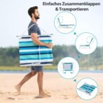 Sulankstomų paplūdimio gultų rinkinys su reguliuojama nugaros atrama 2 vnt (Mėlyna) – Paveikslėlis 3