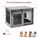 Šunų narvas-staliukas su stumdomomis durimis (Rūdiškai ruda) – Paveikslėlis 2