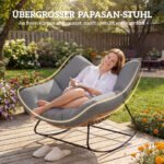 Supamasis fotelis su pagalve, atsparus oro sąlygoms – Paveikslėlis 4