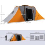 Tunelinė palapinė 4-6 asmenims su 2 miegamaisiais ir svetaine – Paveikslėlis 3