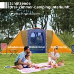 Tunelinė palapinė 4-6 asmenims su 2 miegamaisiais ir svetaine – Paveikslėlis 4