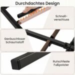 Tvirtas metalinis platforminės lovos rėmas su grotelėmis (Juoda)