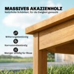 Universalus akacijos medienos pagalbinis staliukas su reguliuojamomis kojelėmis – Paveikslėlis 4