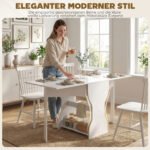 Universalus atlenkiamas valgomojo stalas su lentyna – Paveikslėlis 5