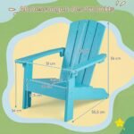 Vaikiška Adirondack kėdė iš HIPS plastiko su ergonomišku atlošu (Turkio)