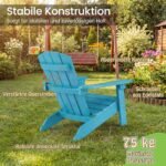 Vaikiška Adirondack kėdė iš HIPS plastiko su ergonomišku atlošu (Turkio)