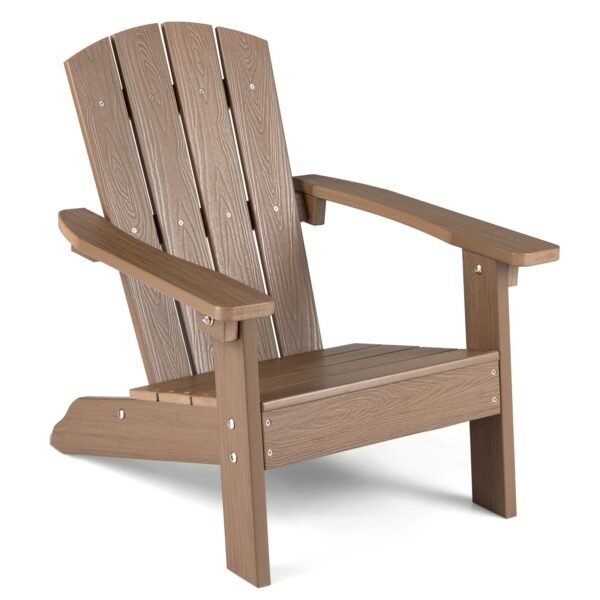 Vaikiška Adirondack kėdė su ergonominiu atlošu iš HIPS (Ruda)