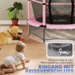 Vaikiškas batutas su apsauginiu tinklu, Ø140 cm, vidui ir laukui – Paveikslėlis 8