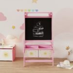 Vaikų 3 viename piešimo molbertas su dviem daiktadėžėmis