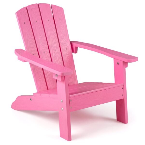 Vaikų Adirondack kėdė su ergonominiu atlošu iš HIPS (Rožinė)