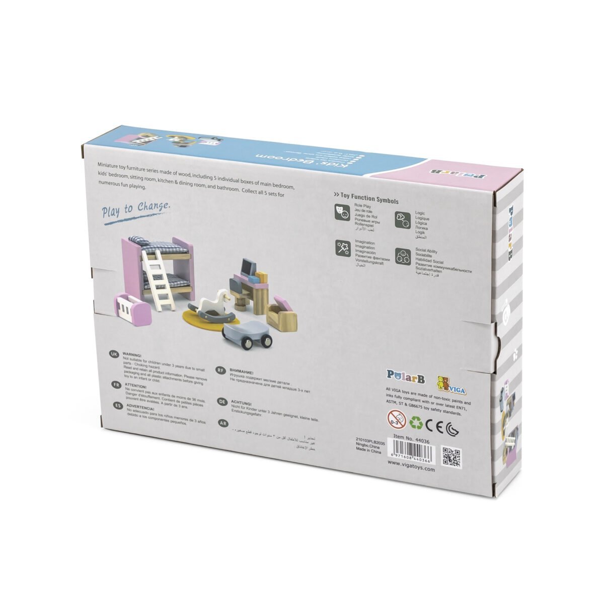 Vaikų kambario baldų rinkinys lėlių nameliui – Paveikslėlis 6