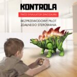 Valdomas robotas stegozauras su šviesomis ir garsais