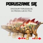 Valdomas robotas stegozauras su šviesomis ir garsais