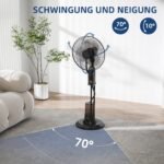 Ventiliatorius-drėkintuvas su aušinimo funkcija ir 70° osciliacija – Paveikslėlis 6