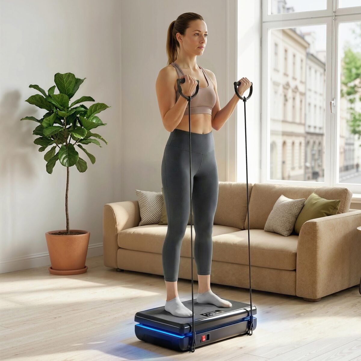 Vibracinė platforma su 120 greičio lygių ir pasipriešinimo gumomis – Paveikslėlis 2