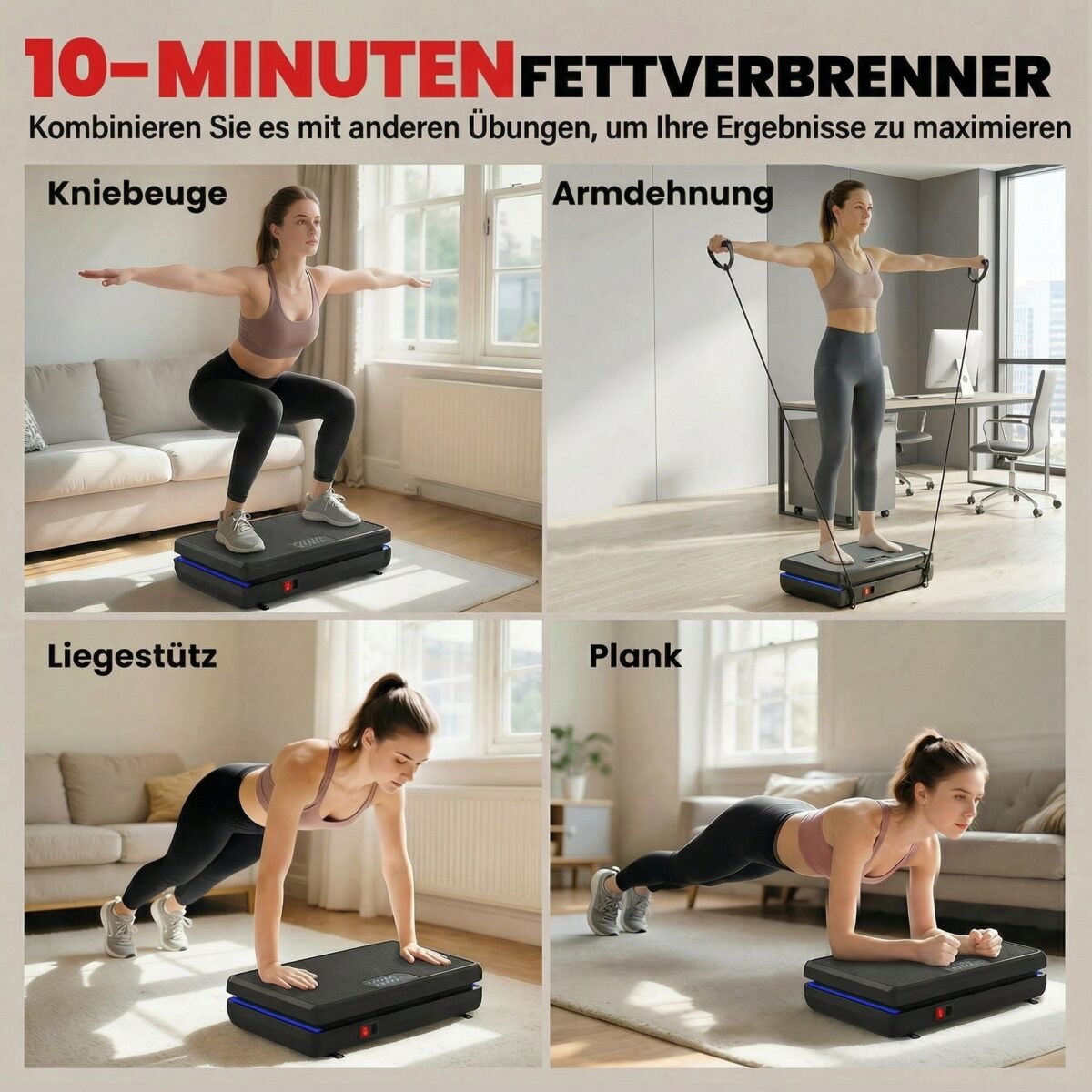 Vibracinė platforma su 120 greičio lygių ir pasipriešinimo gumomis – Paveikslėlis 6