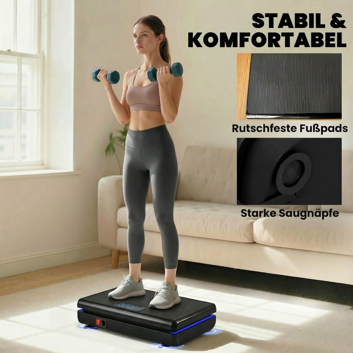 Vibracinė platforma su 120 greičio lygių ir pasipriešinimo gumomis – Paveikslėlis 7