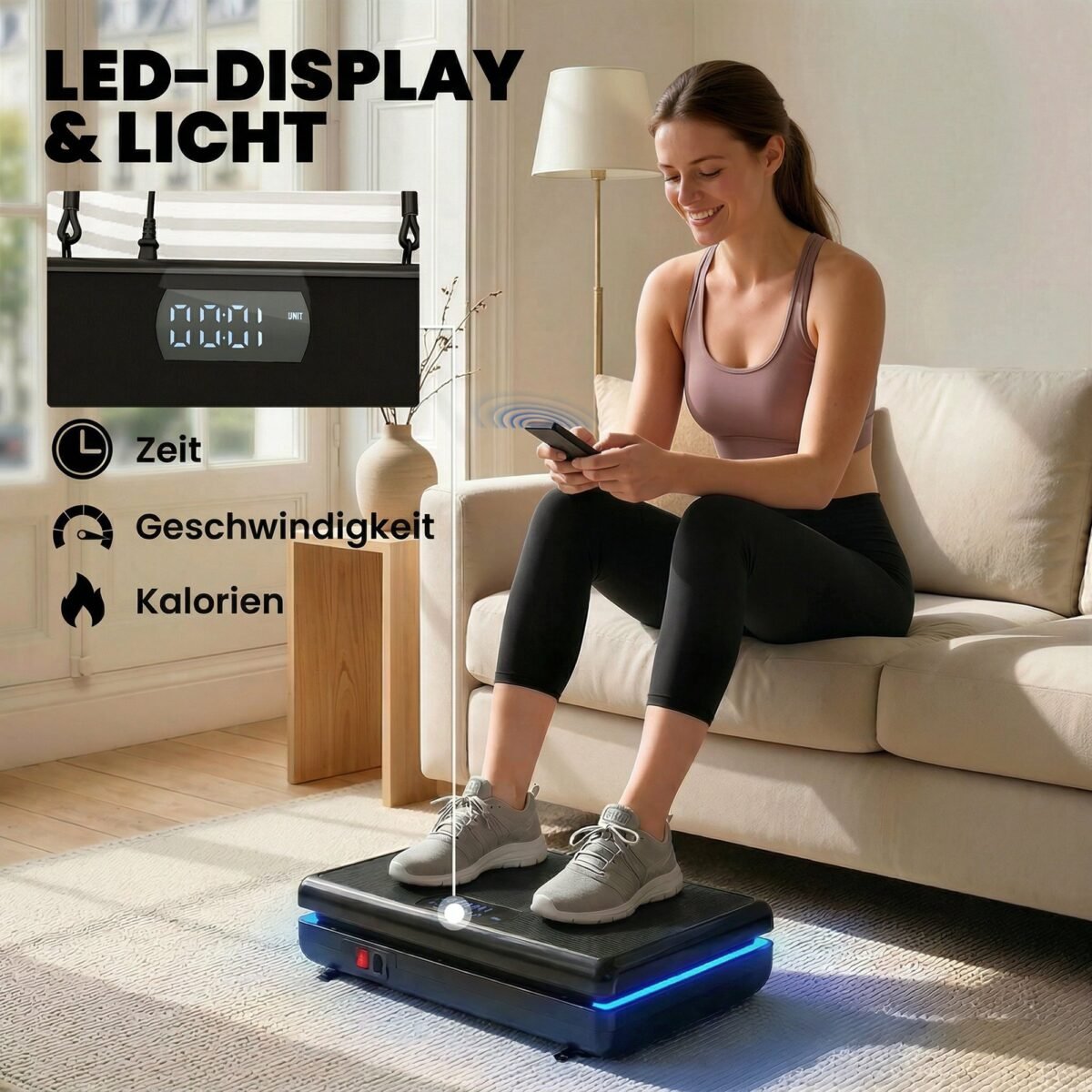 Vibracinė platforma su 120 greičio lygių ir pasipriešinimo gumomis – Paveikslėlis 8