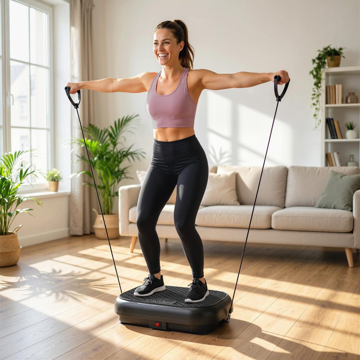 Vibracinė plokštė raumenų stiprinimui su 120 intensyvumo lygių ir 5 programomis – Paveikslėlis 2