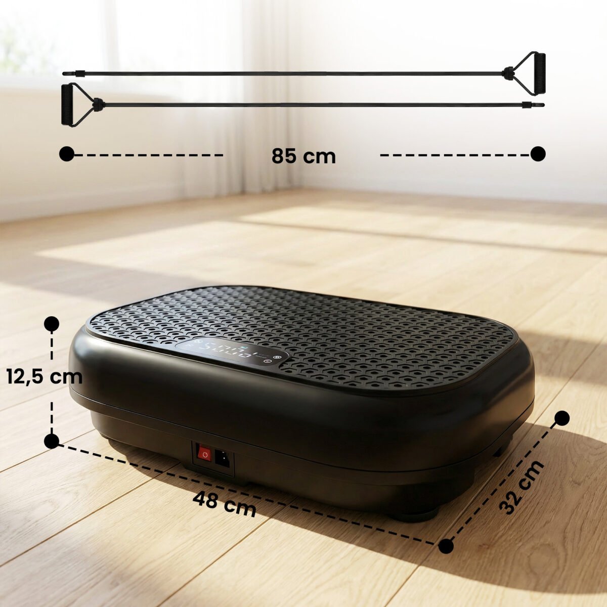 Vibracinė plokštė raumenų stiprinimui su 120 intensyvumo lygių ir 5 programomis – Paveikslėlis 3