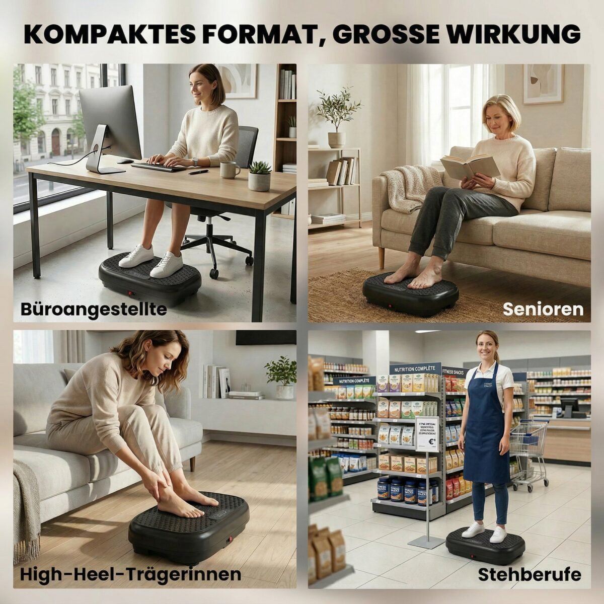 Vibracinė plokštė raumenų stiprinimui su 120 intensyvumo lygių ir 5 programomis – Paveikslėlis 9