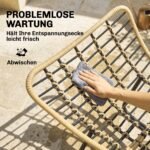 Vidaus ir lauko rotango supamasis krėslas su storomis pagalvėlėmis – Paveikslėlis 9