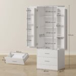 Virtuvės spinta su reguliuojamomis lentynomis ir dviem stalčiais – Paveikslėlis 3