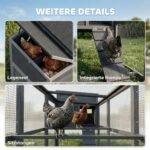 Vištidė 3-4 vištoms su ištraukiamu dugnu ir Oksfordo dangčiu – Paveikslėlis 8