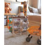 Žaislinis prekybos centras su vežimėliu, svarstyklėmis, kasa, skeneriu ir 48 priedais – Paveikslėlis 11