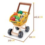 Žaislinis prekybos centras su vežimėliu, svarstyklėmis, kasa, skeneriu ir 48 priedais – Paveikslėlis 15