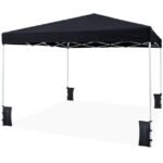 Išskleidžiamas paviljonas su reguliuojamu aukščiu 290x290 cm (Juoda)