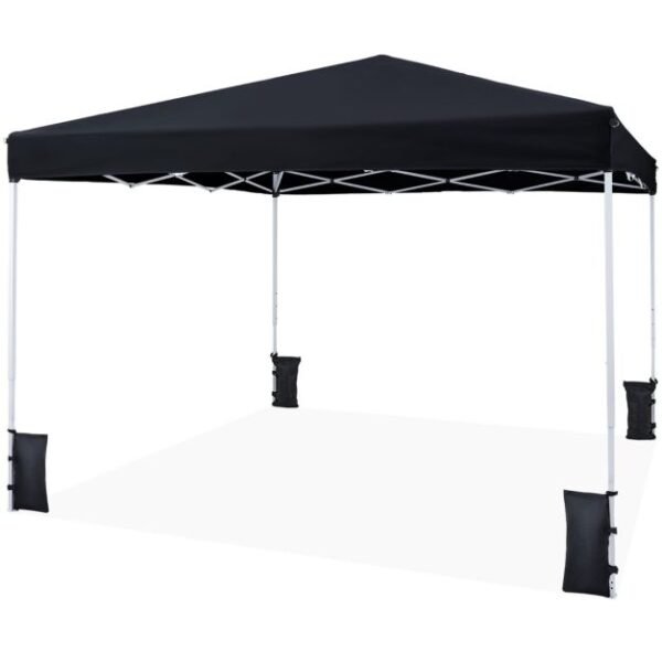 Išskleidžiamas paviljonas su reguliuojamu aukščiu 290x290 cm (Juoda)