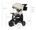 QPLAY sulankstomas triratukas vaikams Nova Deluxe (Beige) – Paveikslėlis 14