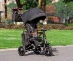 QPLAY sulankstomas triratukas vaikams Nova Deluxe (Black)