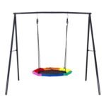 Vaikiškos sodo sūpynės + gandro lizdas 100 cm - plieninis rėmas – Paveikslėlis 4