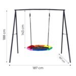 Vaikiškos sodo sūpynės + gandro lizdas 100 cm - plieninis rėmas – Paveikslėlis 9