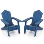 Adirondack kėdė sulankstoma atspari oro sąlygoms (Tamsiai mėlyna)