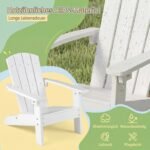 Adirondack kėdžių rinkinys vaikams su ergonomiška nugaros atrama (Balta) – Paveikslėlis 3