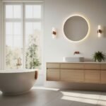 Apvalus LED vonios veidrodis 60 cm su jutikliniu valdymu