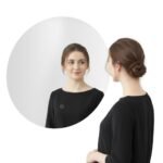Apvalus sieninis LED veidrodis 80 cm su jutikliniu jungikliu