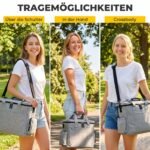 Augintinių transportavimo krepšys su skyriais, maisto indais ir sulankstomu dubenėliu – Paveikslėlis 7