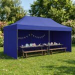 Automatinė renginių palapinė 3x6 m su keturiomis sienomis mėlyna