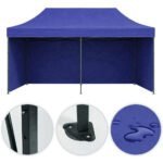 Automatinė renginių palapinė 3x6 m su keturiomis sienomis mėlyna