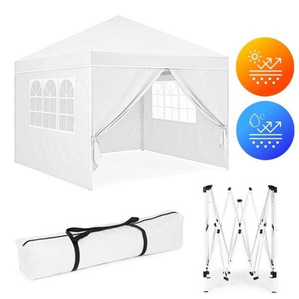Automatinė sodo pavėsinė 3x3 m su keturiomis sienelėmis
