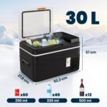 Automobilinis kompresorinis šaldytuvas 30L valdymas programėle