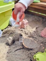 Biologiškai skaidus smėlio rinkinys su vežimėliu, 13 dalių